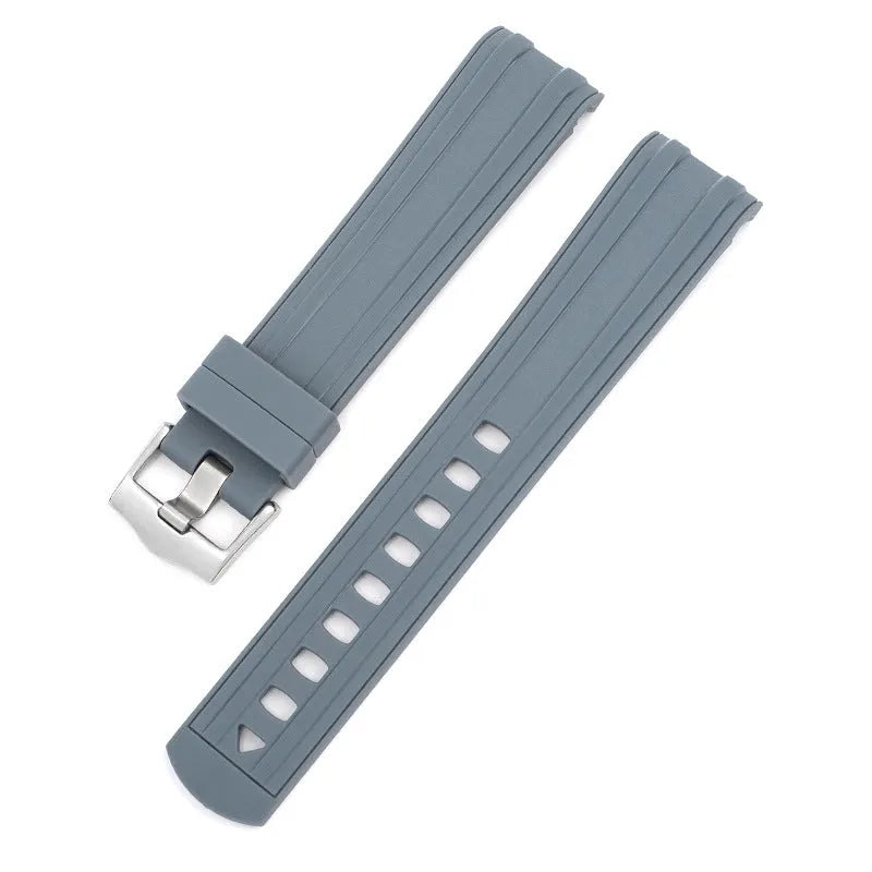 20mm original style watch strap with silver buckle in multiple colour options including black, blue, green, and pink.
