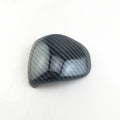Carbon fibre pattern gear shift cover measuring 8cm diameter by 2cm height for automotive interiors