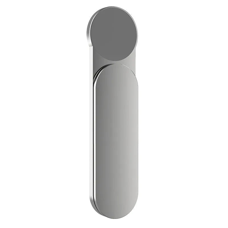 Silver aluminium alloy dual screen extension bracket holding mobile phone and computer simultaneously