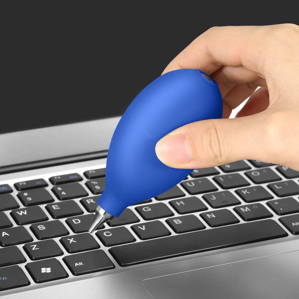 Blue rubber dust removal ball cleaning tool with 9.5cm length for camera and phone maintenance