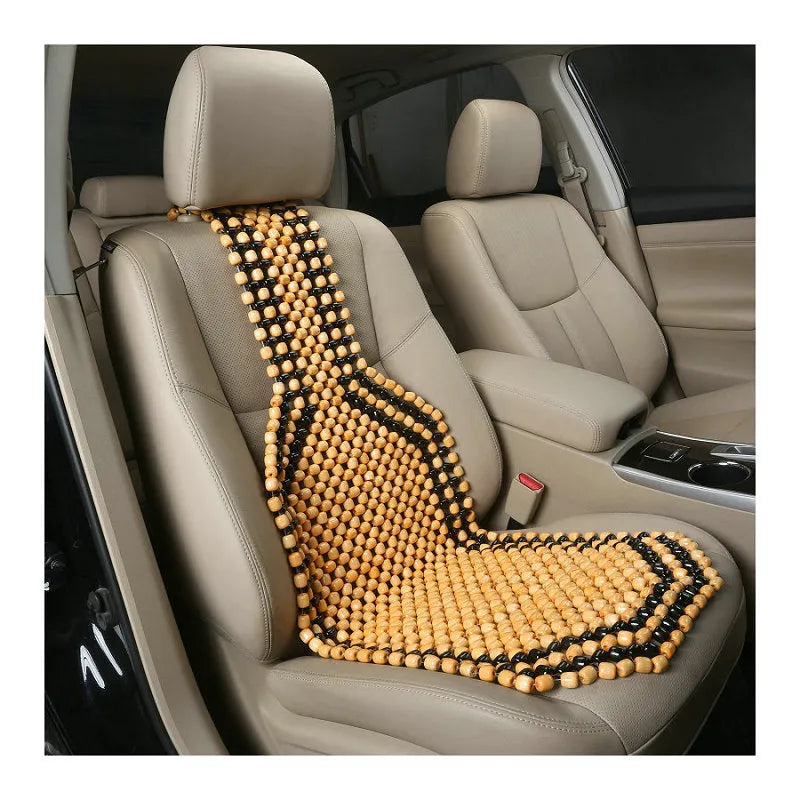 Universal car seat cushion for summer ventilation in beige or black colours