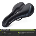 Bike saddle with 3147 hollow cushion, 270mm by 180mm, in PU leather foam and cotton