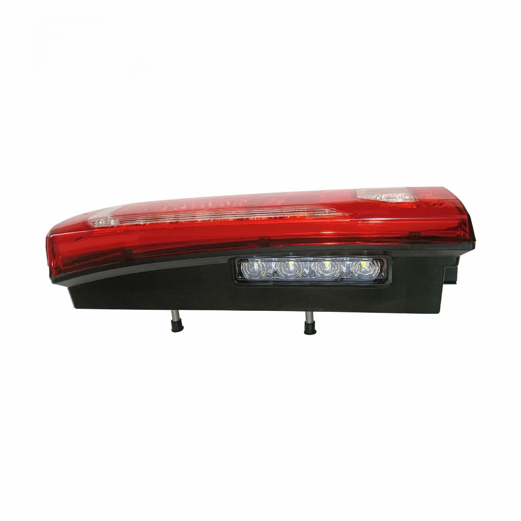 Mercedes-Benz MP4 MP5 heavy truck LED running water style rear tail lamp on white background.