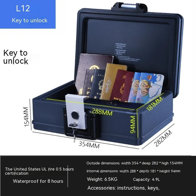 Portable small password safe with mechanical combination lock and compact design