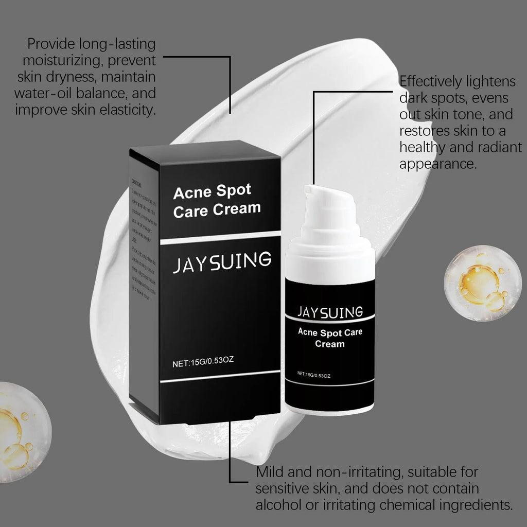 15g tube of acne cream with mint leaf, tea tree oil and aloe vera ingredients