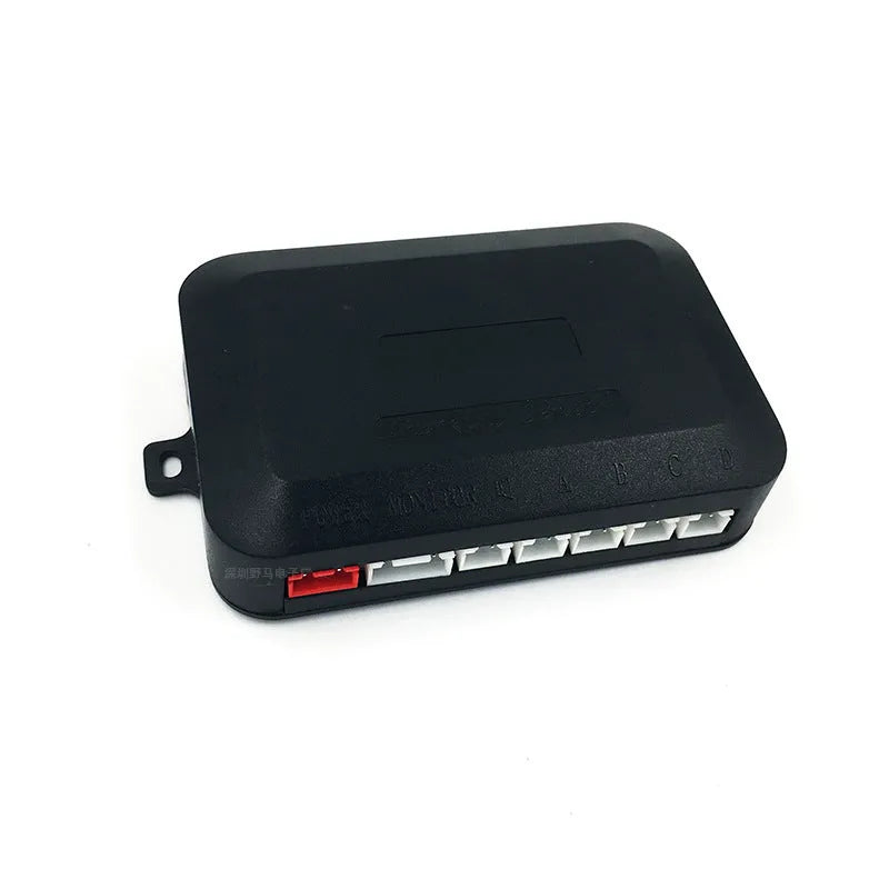 4-probe buzzer reversing radar system with sensors, control module, and installation tools for vehicle parking safety