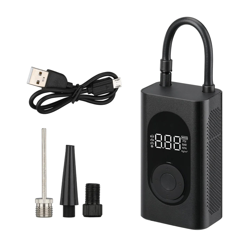 Portable wireless tyre inflator for cars motorcycles bicycles with power bank and torch functions