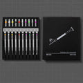10-piece manual screwdriver set for watch and glasses repair with spare drill bits.