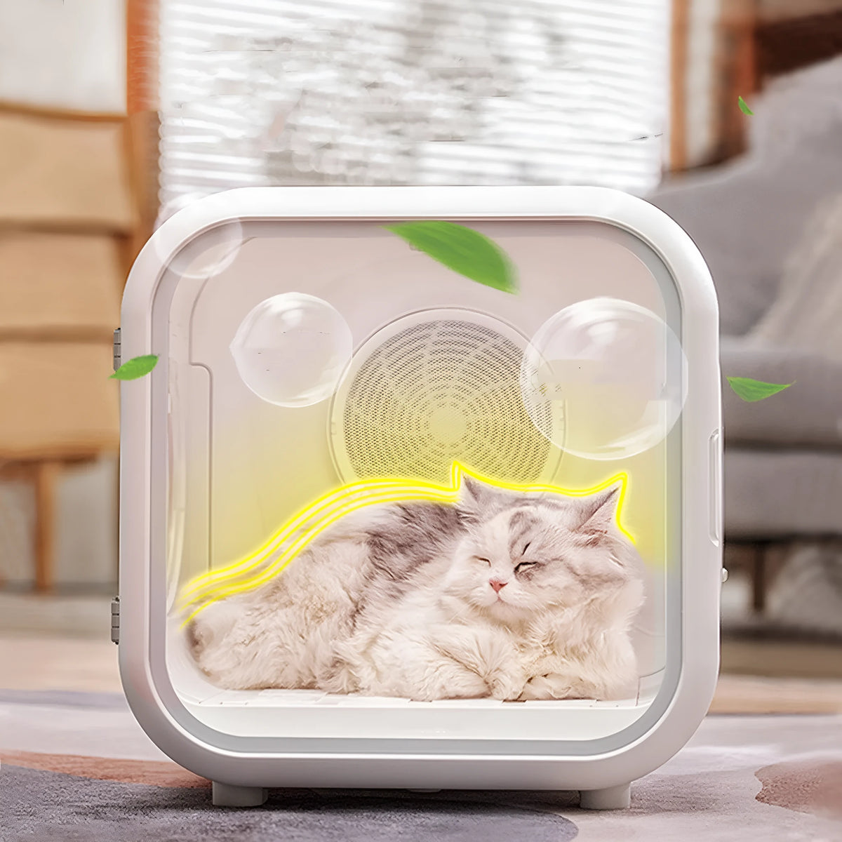 Fully automatic pet drying box in 50L or 62L, 220V, low-noise non-boom style with spiral wire heating.