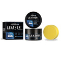 Car leather care cream 100g bottle 7.1x4.4cm with 6.5x2x6.5cm sponge applicator for automotive interior leather