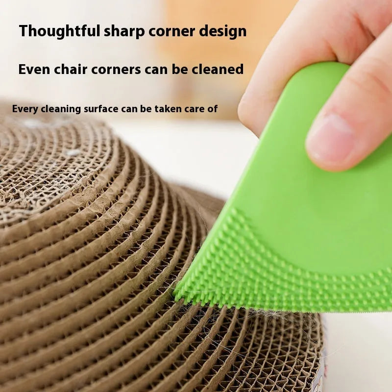 PTE pet hair scraper comb brush for cat and dog grooming with fabric hair removal function