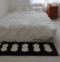 Flocking carpet long strip non-slip absorbent geometric pattern polyester 40x120cm 50x158cm