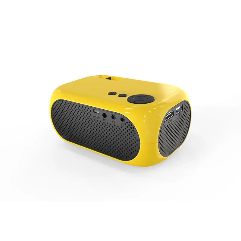 M24 micro mini projector in gold or white colour with 640x360P resolution and compact 190mm size