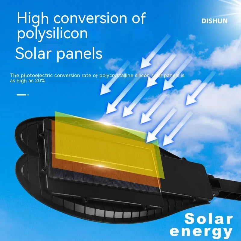 Six-eye sword design solar garden lamp with remote control for outdoor lighting