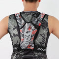 Breathable large capacity unisex chest bag in black polyester with adjustable 65-130cm waist strap for travel and sports.