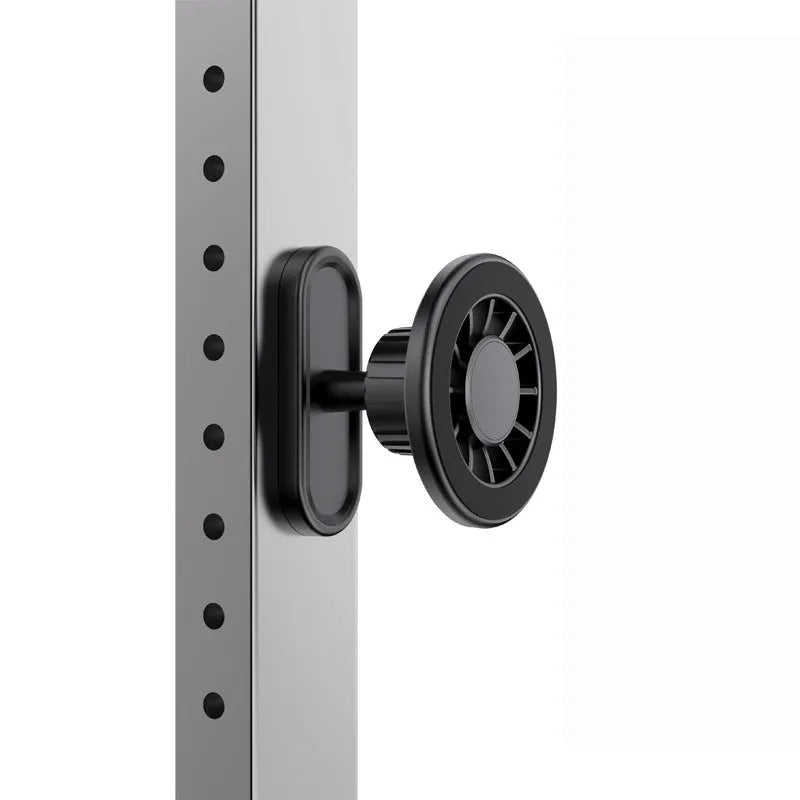 Double-sided magnetic photography bracket with plastic construction and universal smartphone clip
