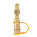 3/8 gas tank connector combination in gold brass with American standard thread for propane conversion