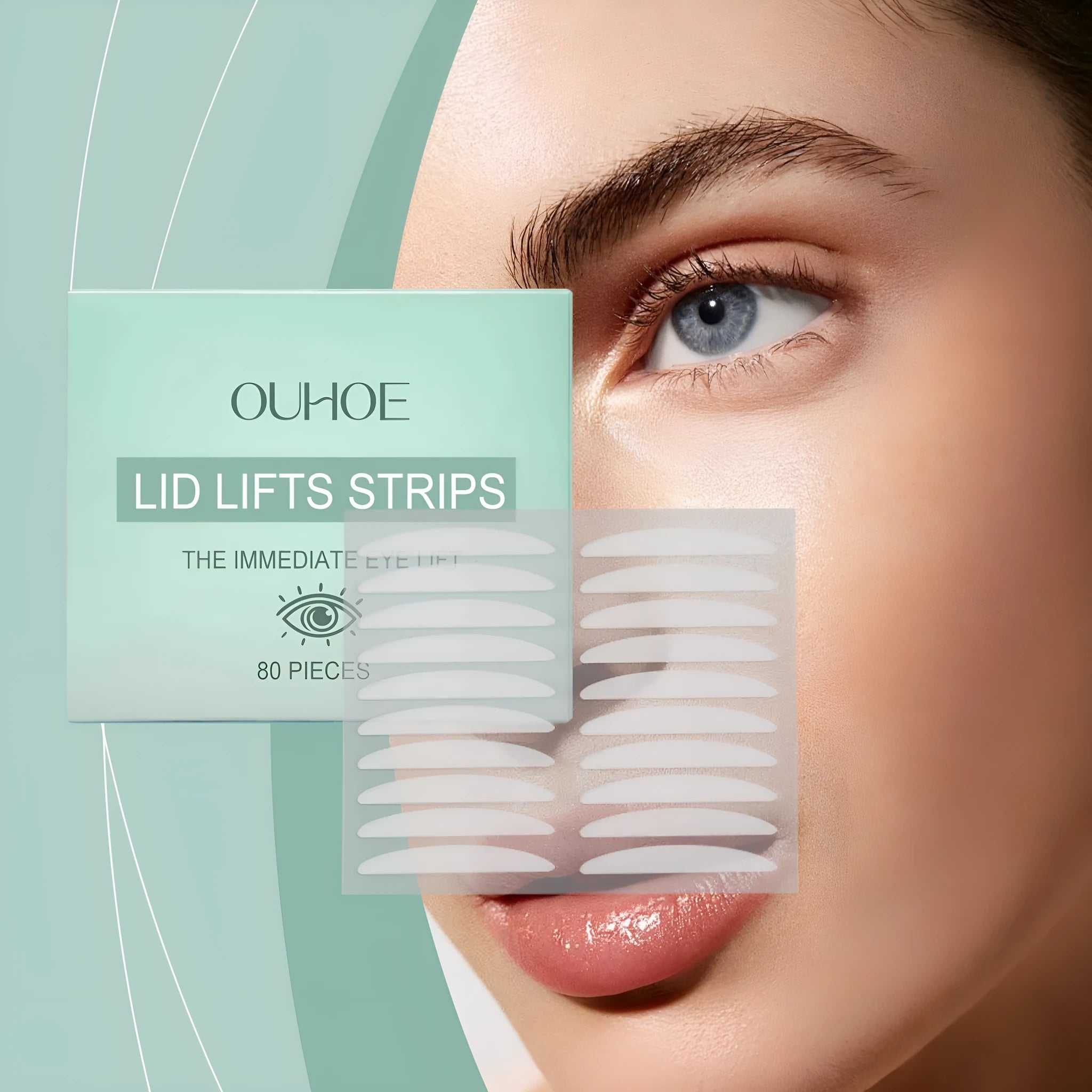 Meimu Tie eyelid stickers pack containing 80 pieces of temporary double eyelid tape.