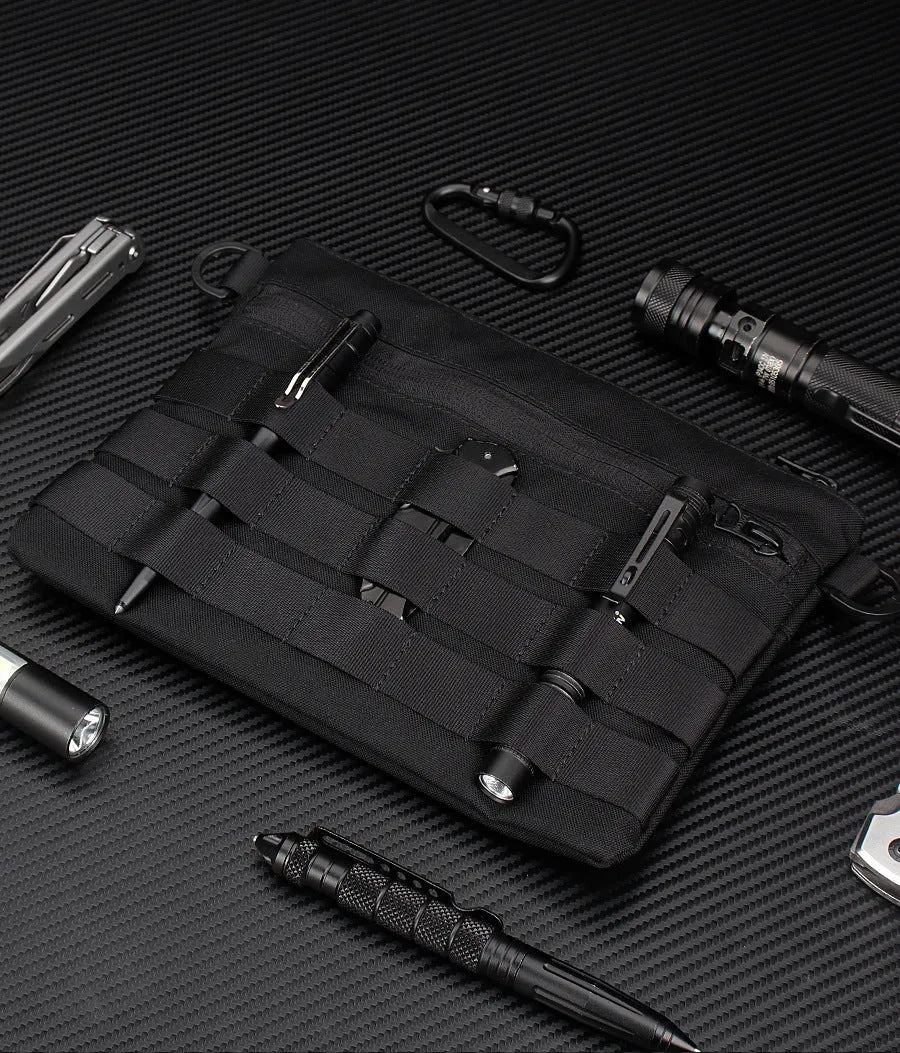 Black Oxford cloth portable outdoor kit with 18cm by 3.5cm dimensions for outdoor use