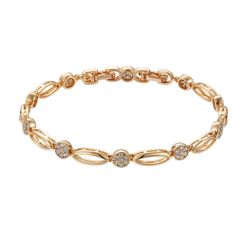 Golden copper hollow carved U-shaped bracelet with minimalist ins style design