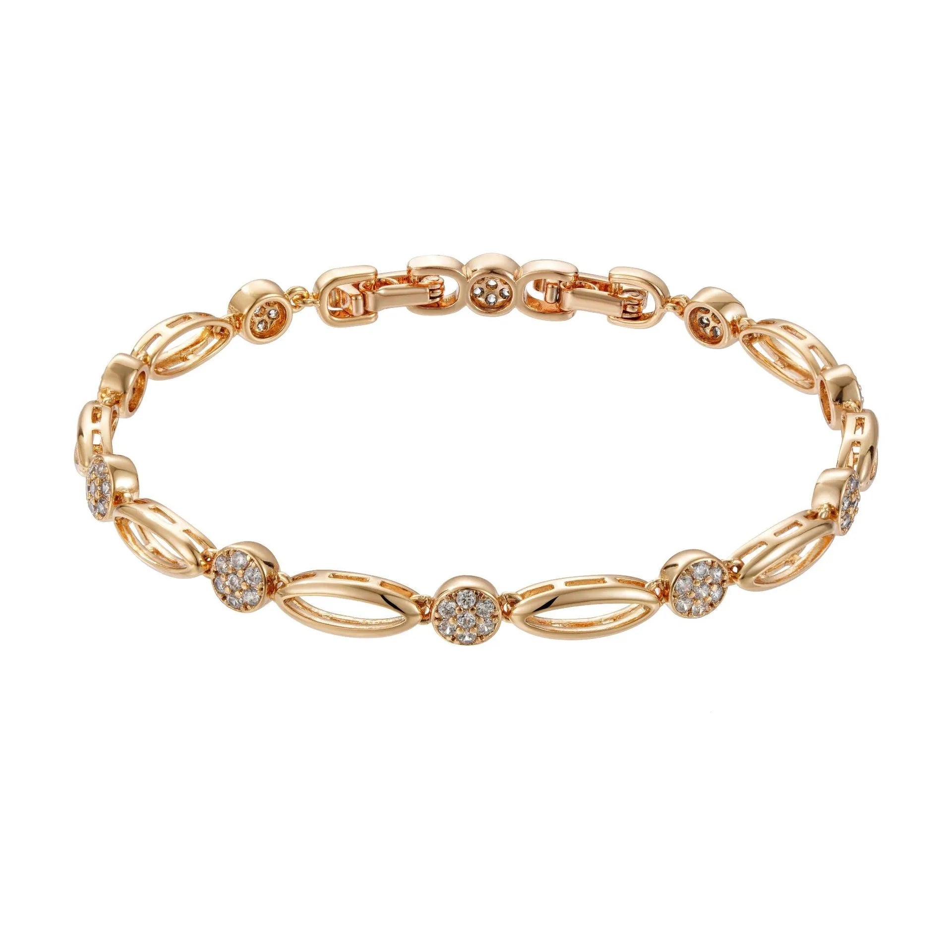 Golden copper hollow carved U-shaped bracelet with minimalist ins style design