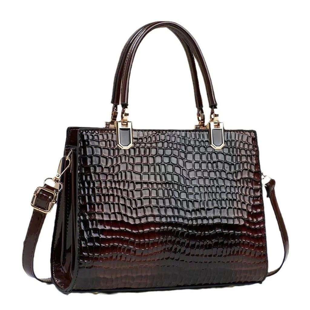 Large capacity one shoulder mom bag in soft PU material with multiple internal compartments