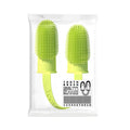 Double finger pet toothbrush cover in TPR material for cleaning dog or cat teeth