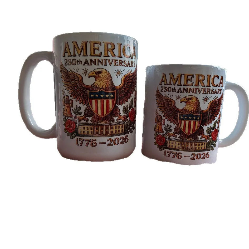 250th anniversary America ceramic mug in 11oz or 15oz with modern art building model design