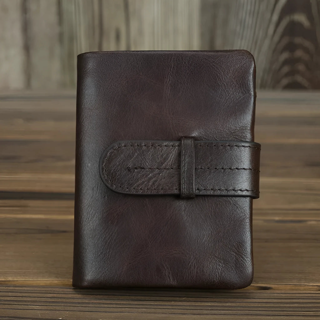 Genuine leather women's wallet with multiple card slots in brown colour