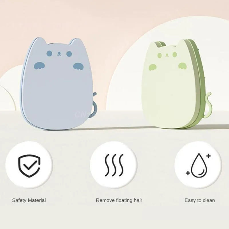 Brown silicone pet comb with dual-texture teeth for grooming cats and dogs.