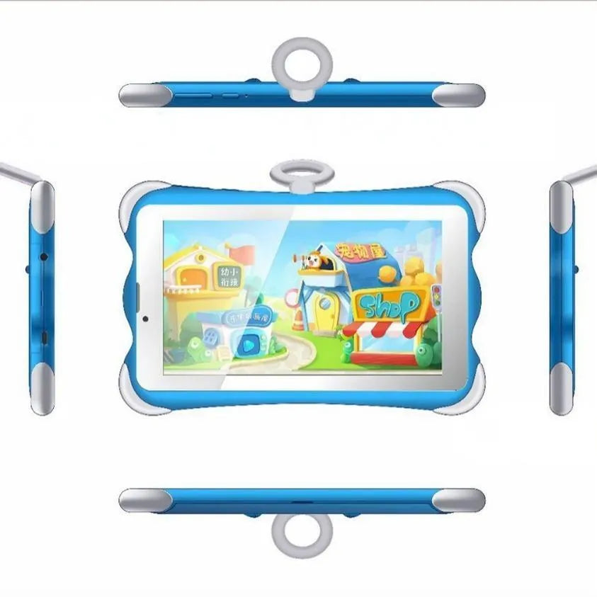 7-inch children's learning tablet in cartoon colours with stand and 3G call function