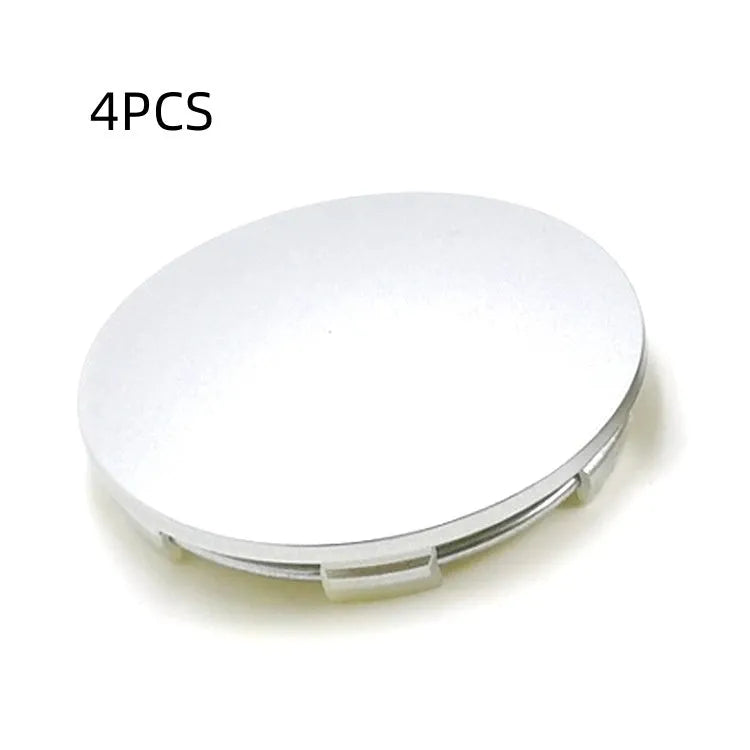 65mm ABS plastic car hub centre cover in antique copper or silver finish with steel ring.