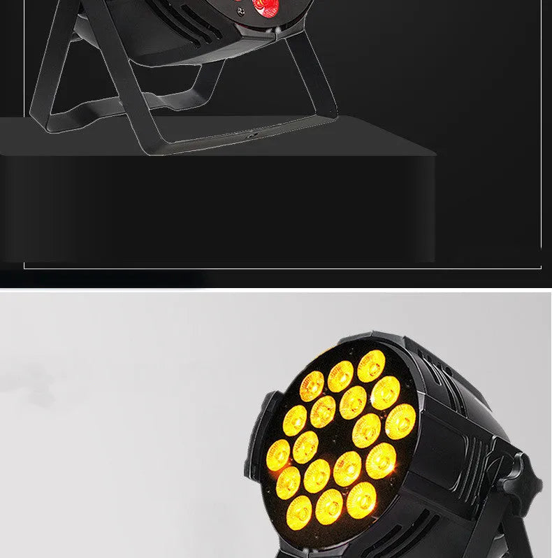 LED18 full-colour par light with 18 LED dyeing lights, 110-240V soft light fixture for stage and event use