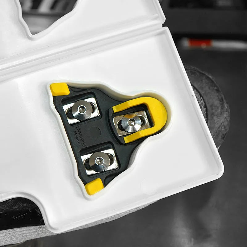 Locking plate adjustment tool for bicycle SPD and KEO cleats on a white background