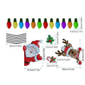 Christmas elk cartoon design magnetic sticker with reflective RFM026 6 threads colour pattern