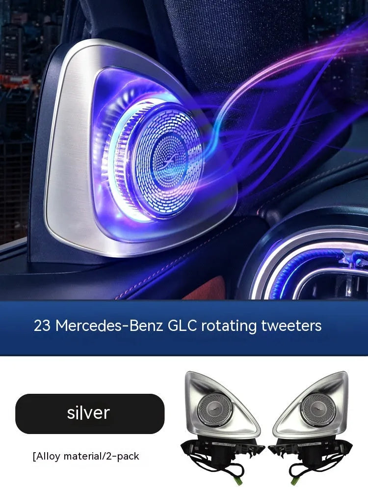 Modified original Burmester audio speaker for Mercedes-Benz GLC X254 with rotating tweeter mechanism.