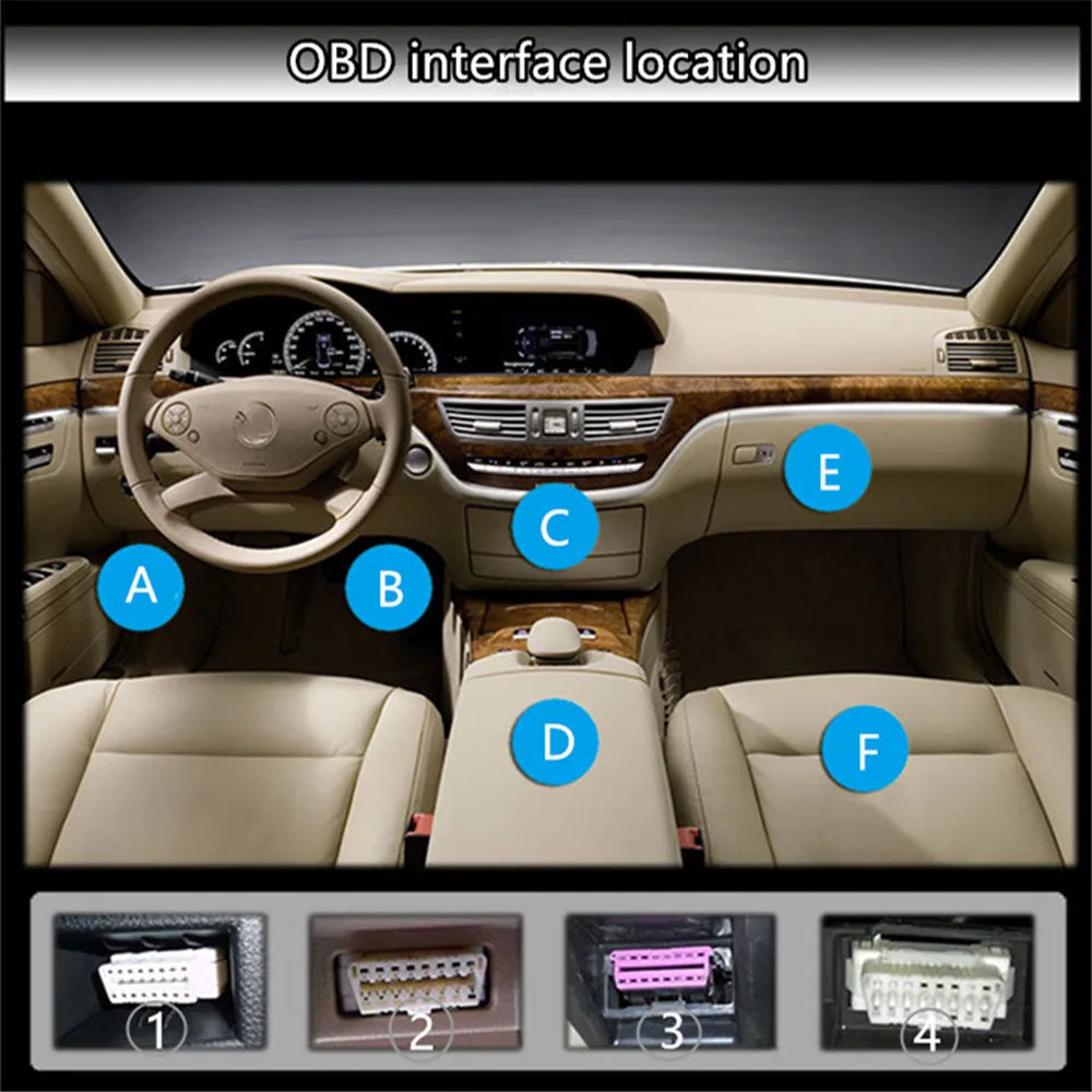 X1 Automotive OBD diagnostic instrument with 10mm metal housing and English interface display