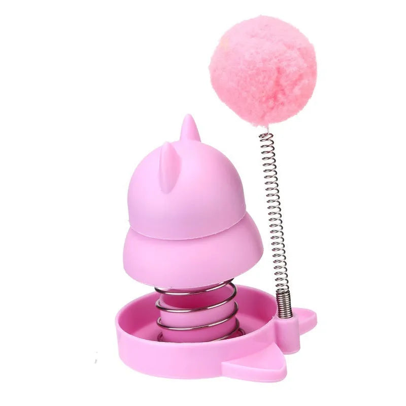 Lucky Cat Licking Music Mint Ball toy showing 55mm diameter mint ball with self-hi mechanism for feline dental care and entertainment