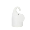 Elephant-shaped silicone night light with warm white LED glow, measuring 96mm wide by 151mm high