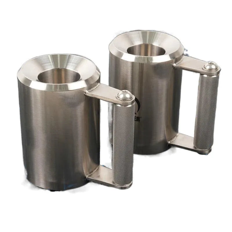 Silver stainless steel dumbbell cup weighing 8kg for strength training