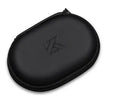 Black leather oval earphone storage bag for EDX PRO and ZEX series earphones