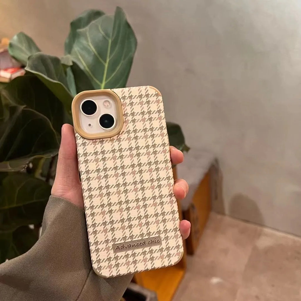 Curry Qianniao TPU phone case with cartoon pattern for iPhone, rear cover in Curry Thousand Birds or Curry Checker