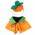 Halloween pumpkin double-sided dog cloak cat costume in plush material