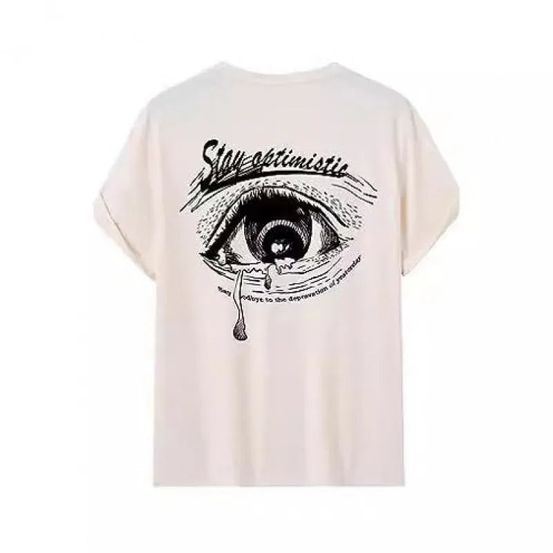 Men's street short-sleeved sports t-shirt with digital printing, pullover style, available in multiple colours and sizes up to 5XL.