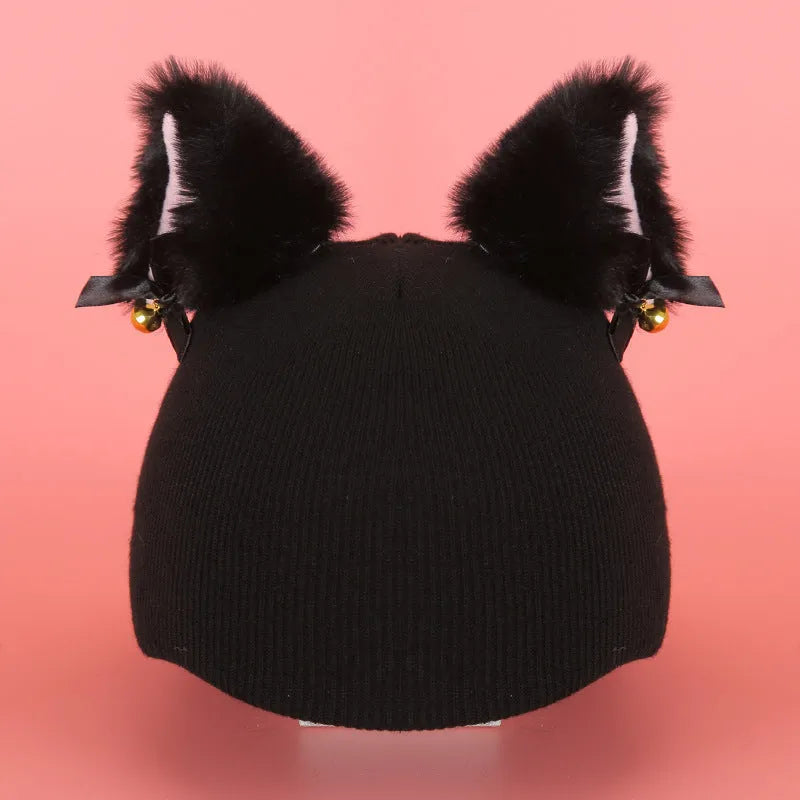 Cute cartoon helmet and hat cover set in plush fabric with 31 style options for ear decoration