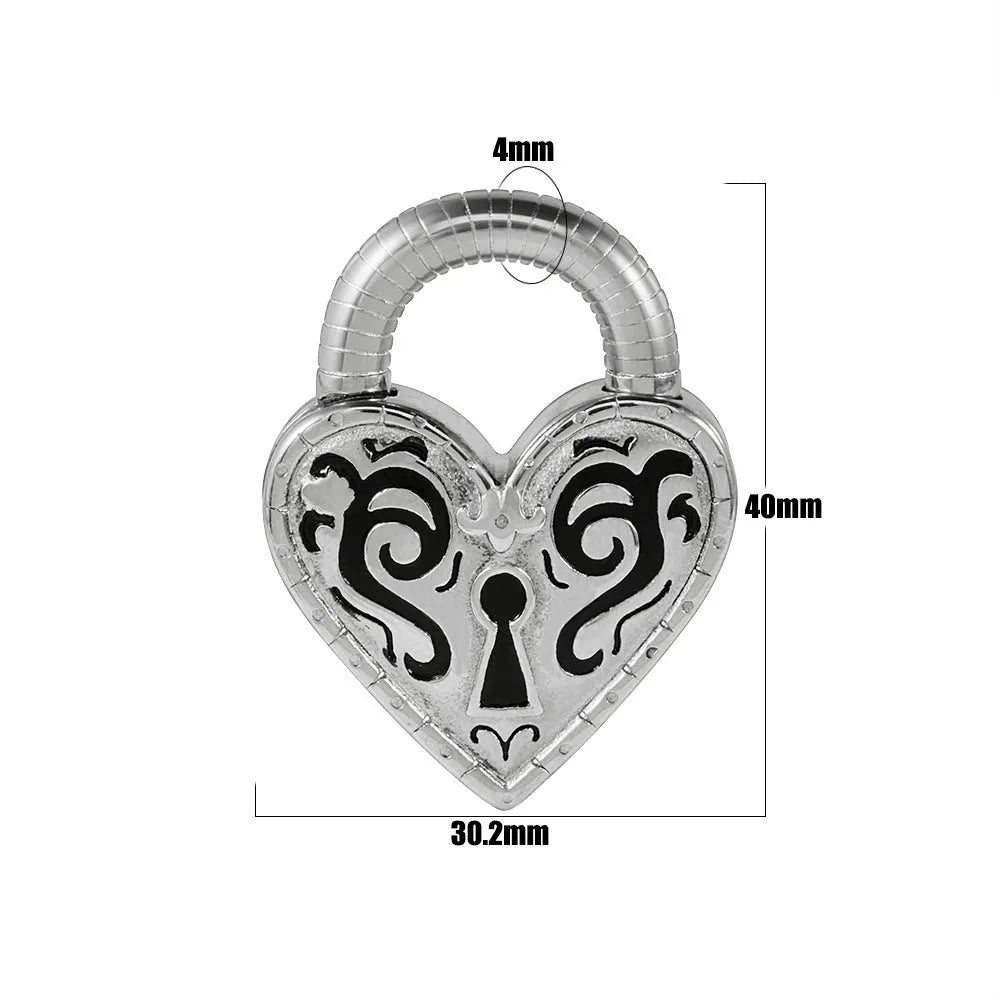 Heart-shaped stainless steel ear piercing studs with electroplated gold colour finish
