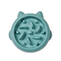 Green bone-shaped slow feeder dog bowl with raised ridges to prevent fast eating.