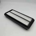 Black car air filter with dimensions 256mm by 113mm by 40mm for Modern vehicles