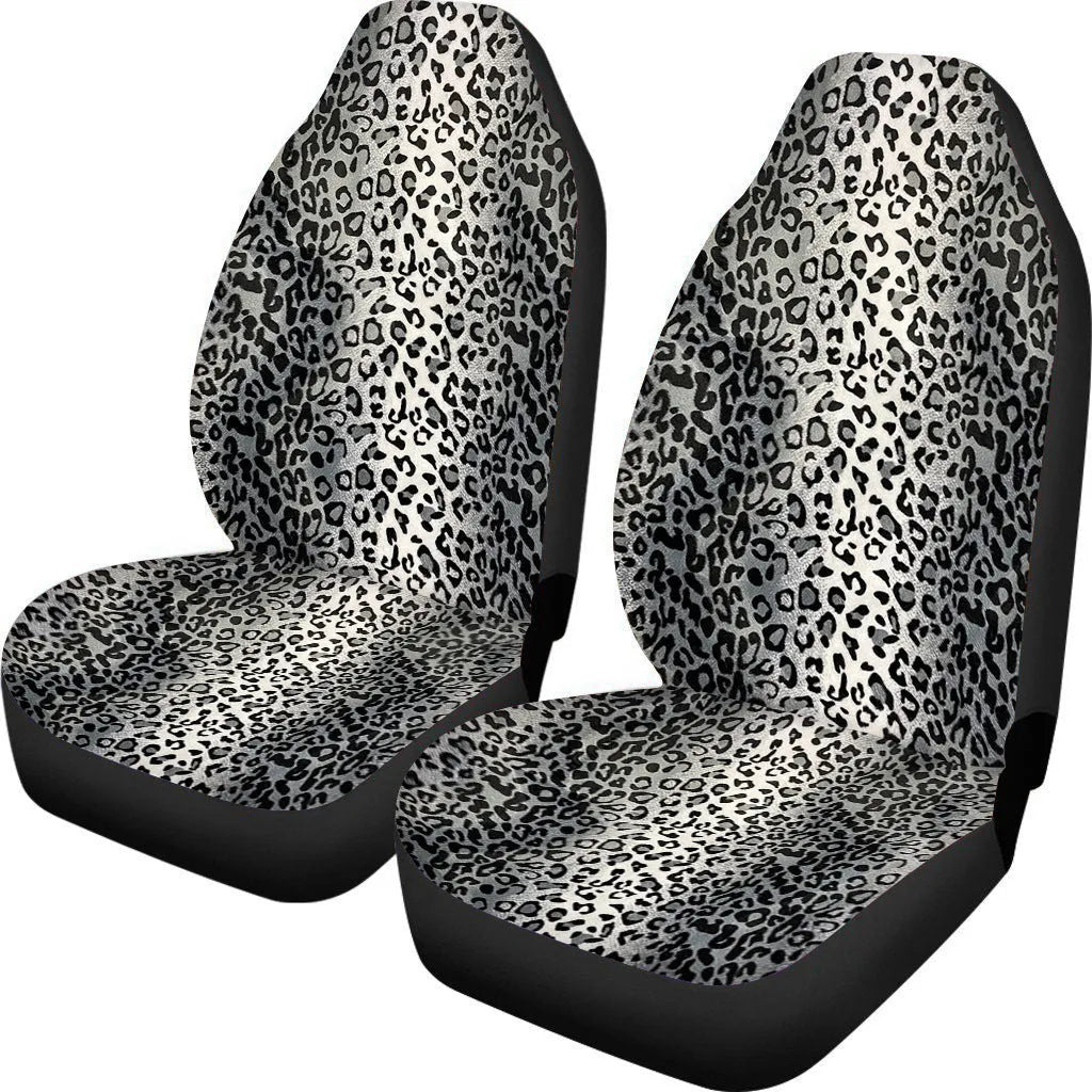 Cow spot leopard print retro pattern car seat covers for universal five-seat vehicles