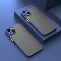 Fine hole skin-sensing iPhone case with full lens protection in black, dark night green, and sea blue colours